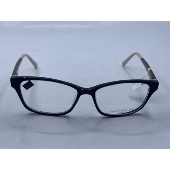 Prodesign Denmark 1801 c.9032 55-15-135 Black, Brown, Cream Plastic Glasses - Picture 2 of 7